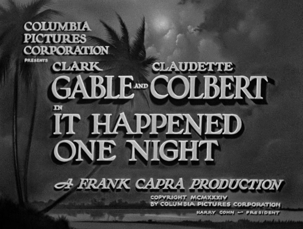 It Happened One Night, film by Capra [1934]